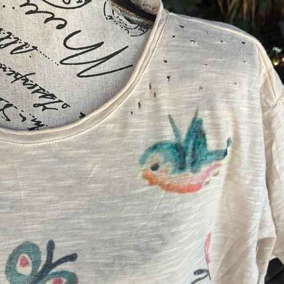 NWT🦌🦋🐦Magnolia Pearl💯Cotton Frolic Tee in One Size Fits Most - Picture 8 of 13